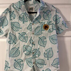 Animal Crossing: New Horizons “Leaf Pattern” Button-Up Shirt by Cakeworthy L